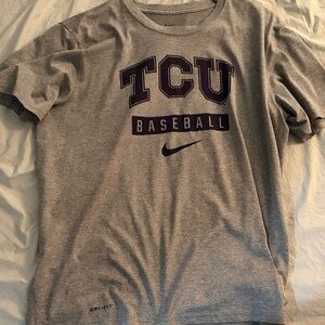 Nike Gray TCU Baseball Tee